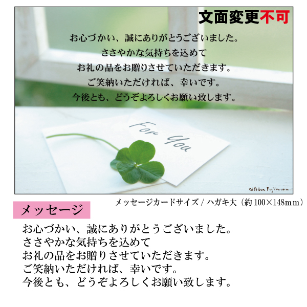 結婚・婚礼内祝メッセージカード【結婚　Ｃ】　説明画像