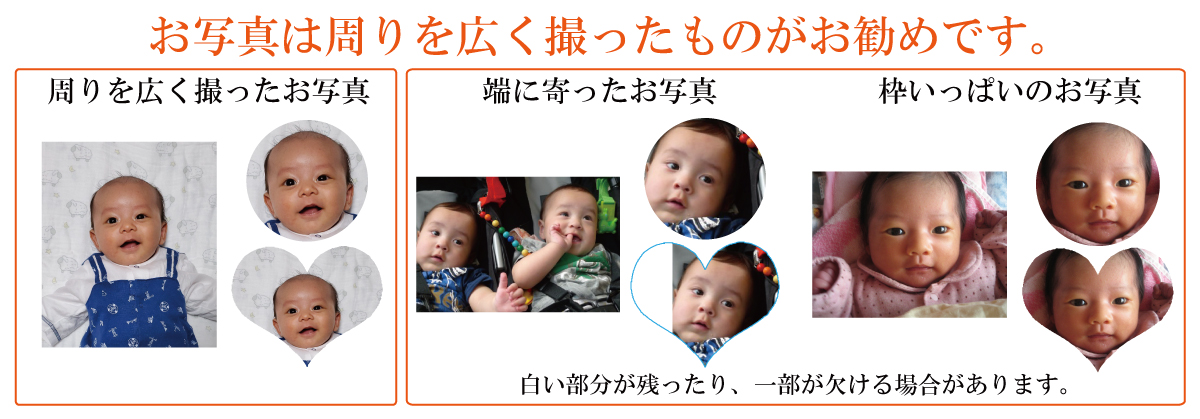 出産内祝メッセージカード写真注意事項説明画像